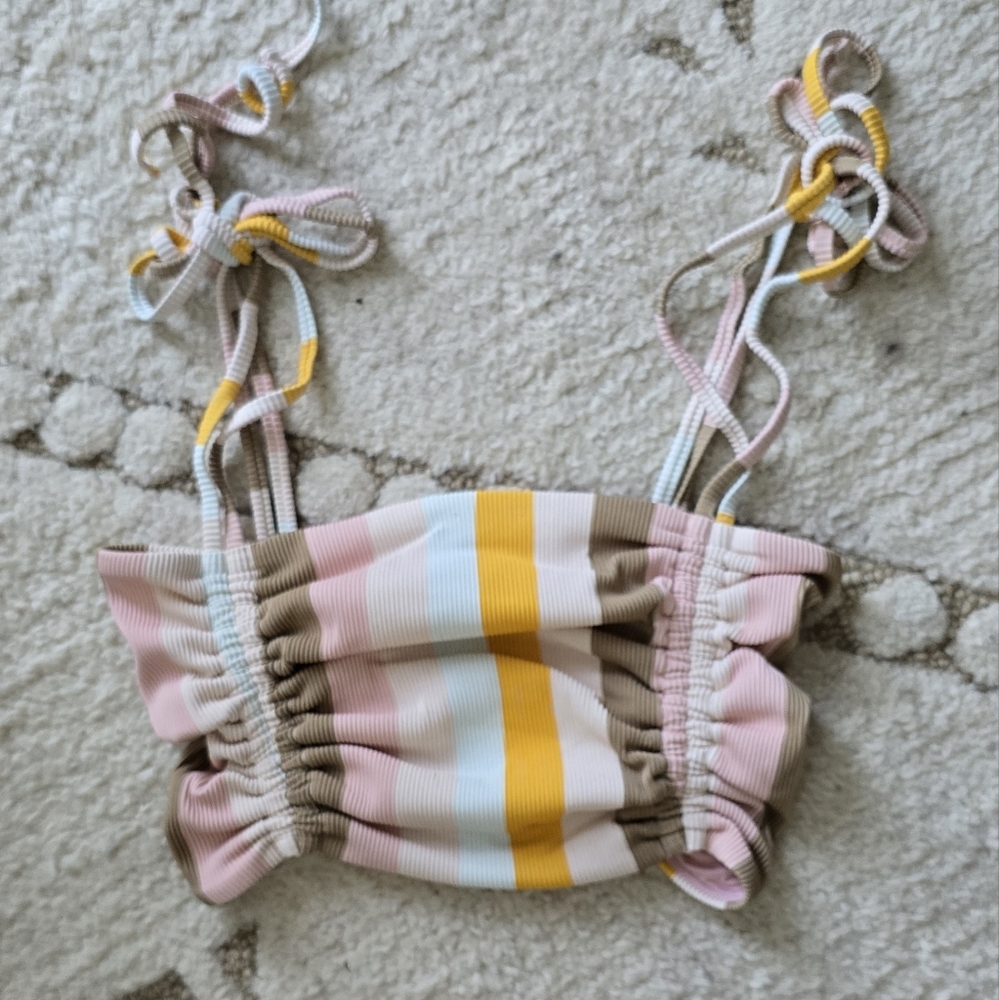 Aerie Multicolor Striped Bikini Top